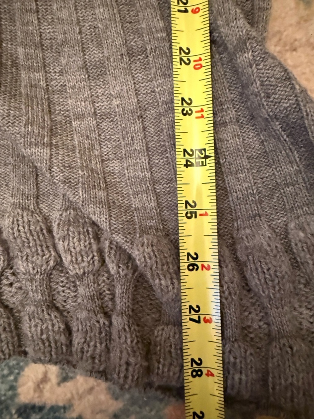 🇨🇦 Feelings Grey Ribbed Wool-Blend Ruffle Hem Tunic Sweater - Picture 11 of 12